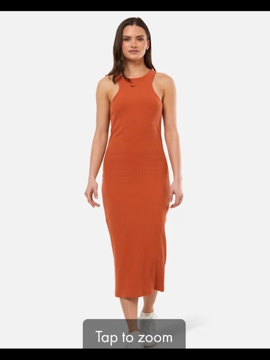Nike Dresses & Skirts - Nike Ribbed Tank Midi Dress - Rust Orange